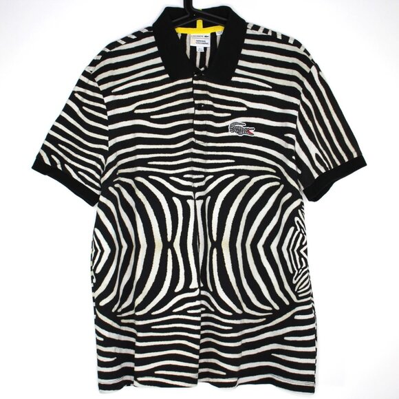 Lacoste x National Geographic Mens 2XL Big Croc Zebra Polo Shirt RARE F1249 - Picture 1 of 6